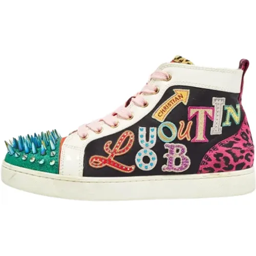 Pre-owned Sneakers, female, , Size: 10 US Pre-owned Leather sneakers - Christian Louboutin Pre-owned - Modalova