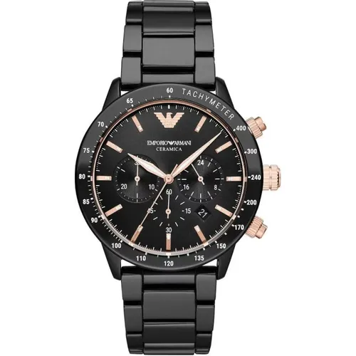 Watches, male, , Size: ONE SIZE Refined and Elegant Men`s Watch - Emporio Armani - Modalova