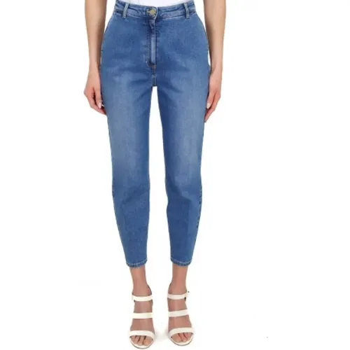 High Waist Jeans mit amerikanischen Taschen , Damen, Größe: W29 - Elisabetta Franchi - Modalova