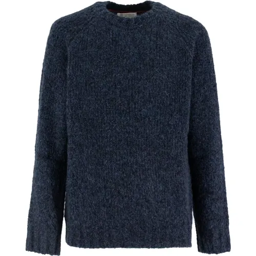 Round-neck Knitwear, male, , Size: L Luxury Crewneck Knitwear Sweater - BRUNELLO CUCINELLI - Modalova