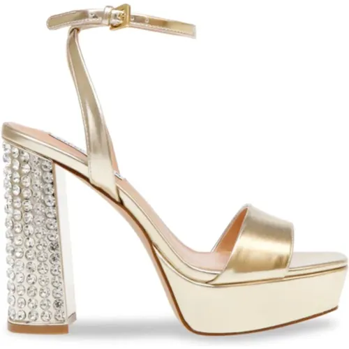 Metallische Gold High Heel Sandalen , Damen, Größe: 37 EU - Steve Madden - Modalova