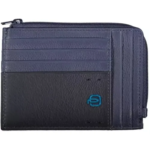 Elegant Leather Cardholder with Rfid Blocker , male, Sizes: ONE SIZE - Piquadro - Modalova