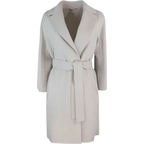 Hand-sewn Wool Coat with Wide Silhouette , female, Sizes: S, XS - Max Mara Studio - Modalova