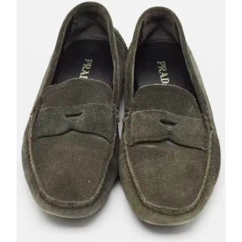 Pre-owned Suede flats , female, Sizes: 5 1/2 UK - Prada Vintage - Modalova