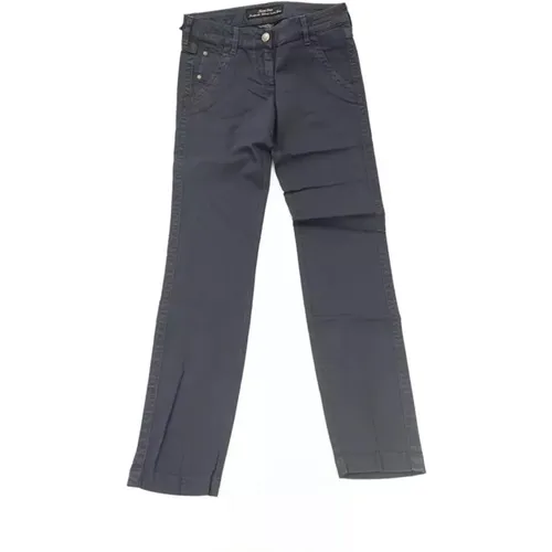 Blaue Slim Jeans mit Fransensaum für Frauen , Damen, Größe: W33 - Jacob Cohën - Modalova