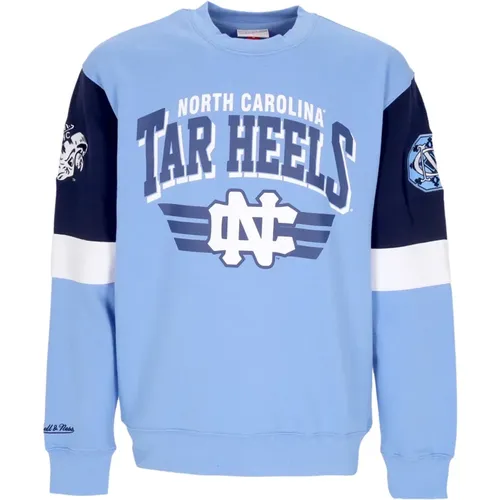 Sweatshirts, male, , Size: L North Carolina Tar Heels Crewneck Sweatshirt - Mitchell & Ness - Modalova