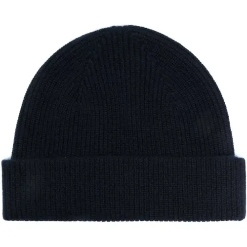 Beanies, male, , Size: ONE SIZE Cashmere Knit Navy Hat - Ermenegildo Zegna - Modalova