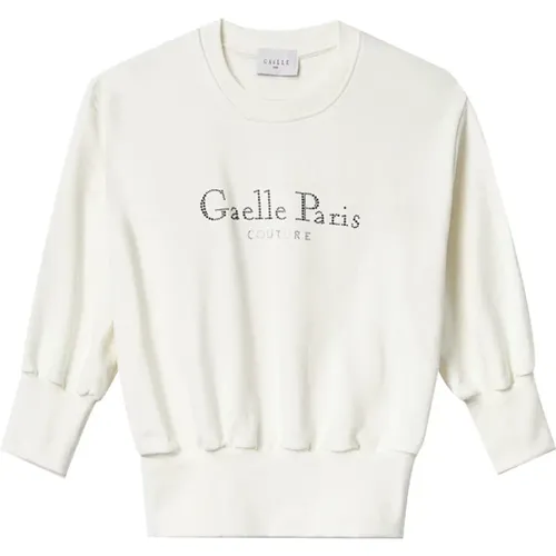 Weißer Pullover mit Rundhalsausschnitt , Damen, Größe: L - Gaëlle Paris - Modalova