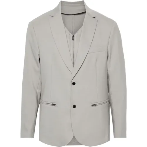 Jackets Grey , male, Sizes: 3XL, S - Emporio Armani - Modalova