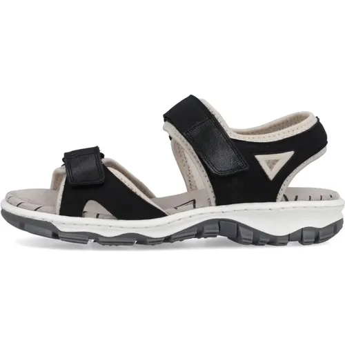 Flat Sandals for Women , female, Sizes: 4 UK - Rieker - Modalova