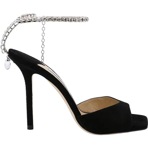 Suede Sandals with Adjustable Ankle Strap , female, Sizes: 8 UK, 6 UK, 4 UK, 6 1/2 UK, 7 UK - Jimmy Choo - Modalova