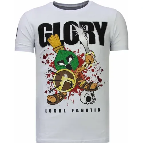 Glory Martial Rhinestone - Herren T-Shirt - 13-6232W - Local Fanatic - Modalova