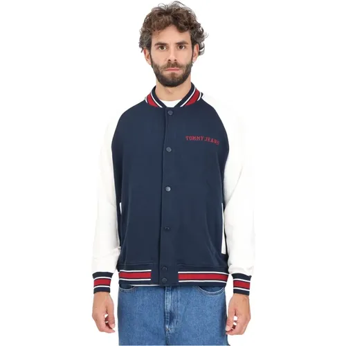 College Style Bomber Sweater , Herren, Größe: L - Tommy Jeans - Modalova