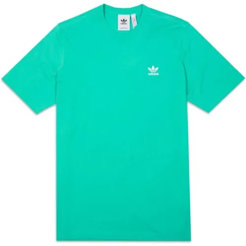 Grünes Trefoil Logo T-Shirt , Damen, Größe: M - adidas Originals - Modalova