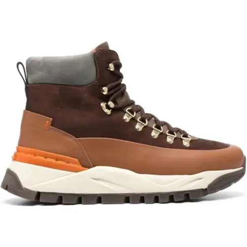 Italian Leather Ankle Boots , male, Sizes: 6 1/2 UK, 8 1/2 UK, 6 UK, 8 UK, 7 1/2 UK, 9 UK - Santoni - Modalova