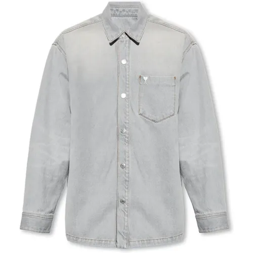 Denim shirt , male, Sizes: M - Ami Paris - Modalova