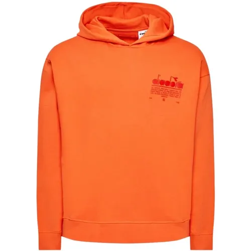 Hoodie mit Stil , Herren, Größe: XL - Diadora - Modalova