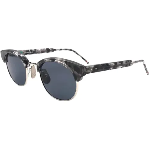 Sunglasses, male, , Size: 47 MM Grey Sunglasses for Men Ss24 - Thom Browne - Modalova