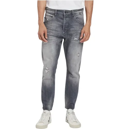 Faded Ripped Stretch Jeans in Grey , male, Sizes: W36, W33, W32, W34 - Gabba - Modalova