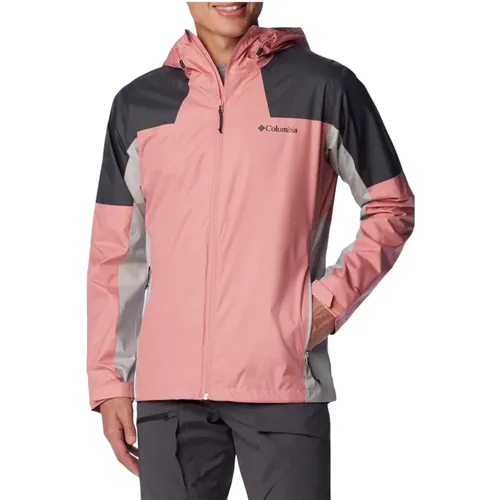 Wasserdichte Wanderjacke Rosa , Herren, Größe: L - Columbia - Modalova