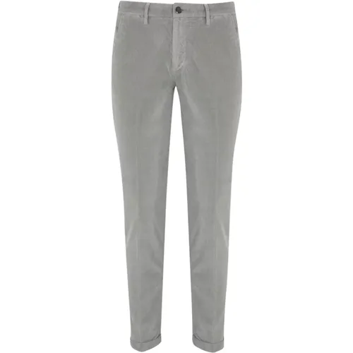 Chinos, male, , Size: W31 Velvet Mens Trousers Grey Slim Fit - Re-Hash - Modalova