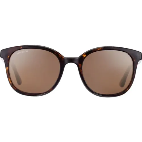 Mara Matte Tortoise Sunglasses , unisex, Sizes: 51 MM - Serengeti - Modalova