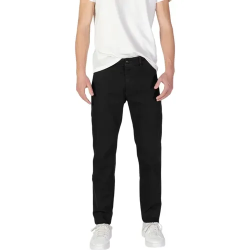 Schwarze Baumwoll Slim Hosen Herbst/Winter Kollektion , Herren, Größe: W31 L32 - Hugo Boss - Modalova