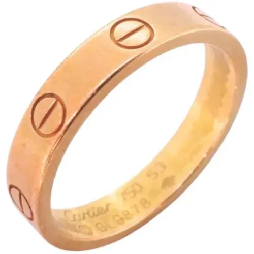 Pre-owned Rose Gold rings , female, Sizes: ONE SIZE - Cartier Vintage - Modalova