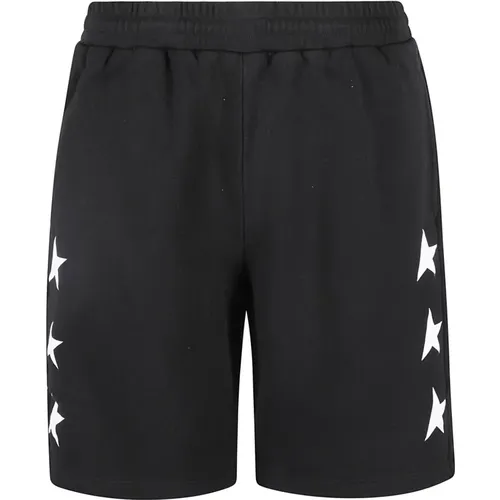 Casual Shorts, male, , Size: XL Star Print Cotton Shorts - Golden Goose - Modalova