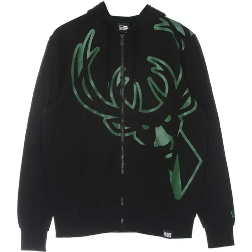 Zip-throughs, male, , Size: XL Milwaukee Bucks Lightweight Zip Hoodie - new era - Modalova