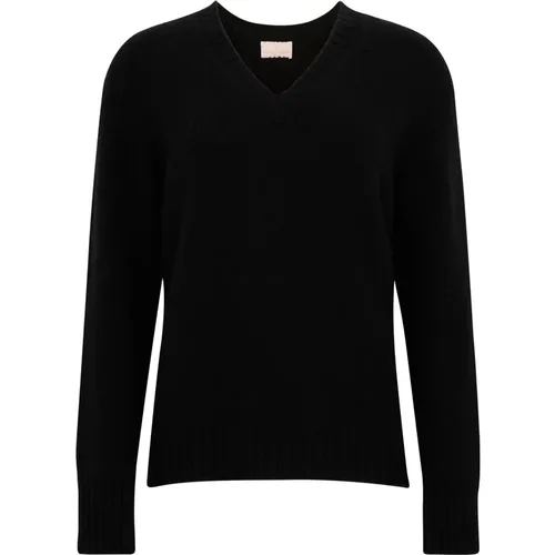 Schwarze Kaschmir Pullover Kollektion , Damen, Größe: L - Tabaroni Cashmere - Modalova