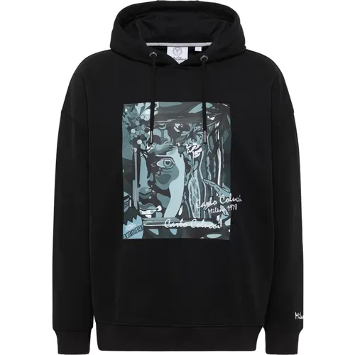 De Val Oversized Hooded Sweatshirt , male, Sizes: M, XL, 2XL, S, L - carlo colucci - Modalova