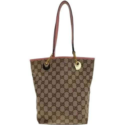 Pre-owned Tote Bags, female, , Size: ONE SIZE Pre-owned Canvas gucci-bags - Gucci Vintage - Modalova