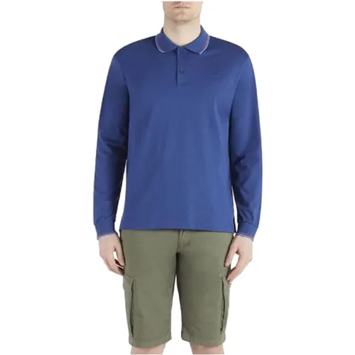 Baumwoll Polo Shirt mit Langen Ärmeln , Herren, Größe: L - PAUL & SHARK - Modalova