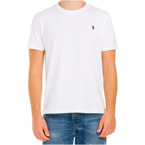 Weiße Custom Slim-Fit T-Shirt , Herren, Größe: XL - Polo Ralph Lauren - Modalova