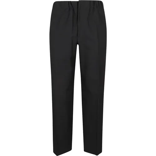 Straight Trousers, male, , Size: M Stylish Trousers with Elastic Waistband - Jil Sander - Modalova