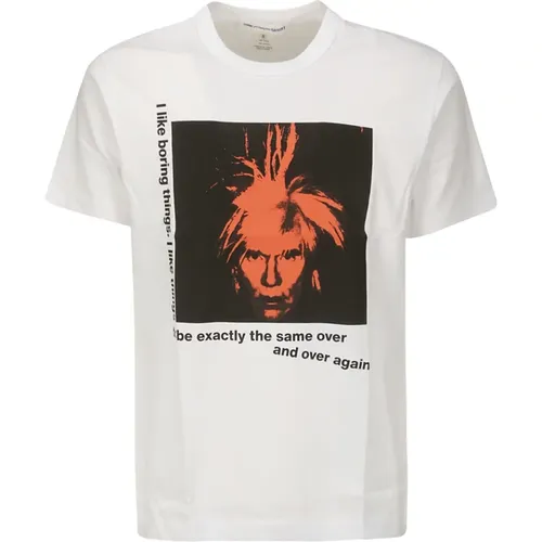 Baumwolle Jersey Plain T-Shirt Andy Warhol - Comme des Garçons - Modalova