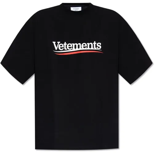 T-shirt with logo , male, Sizes: M, S - Vetements - Modalova