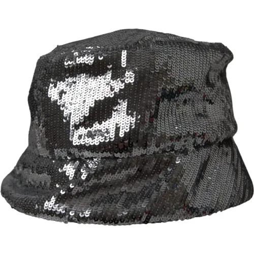 Silbernes Pailletten Bucket Cap - Dolce & Gabbana - Modalova