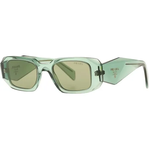 Faceted Acetate Sunglasses with Lenses , female, Sizes: ONE SIZE - Prada - Modalova