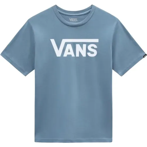 Blau Logo T-Shirt - Gerader Schnitt , Herren, Größe: M - Vans - Modalova