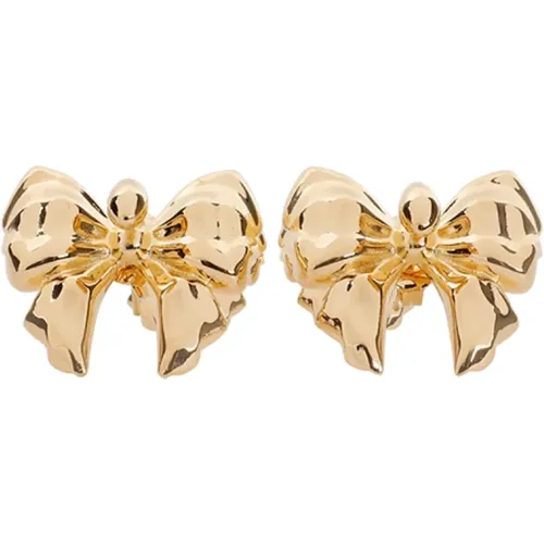 Bow-shaped Metallic Earrings , female, Sizes: ONE SIZE - Hugo Kreit - Modalova