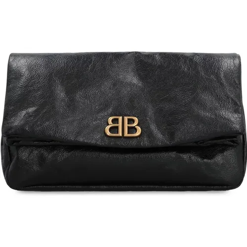 Leder Clutch mit Magnetischem Klappenverschluss - Balenciaga - Modalova