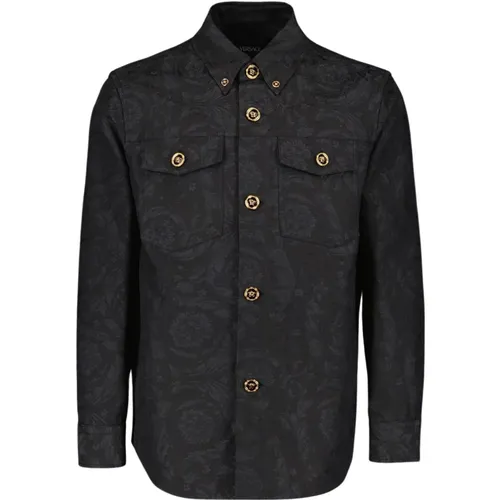Barocco Print Classic Shirt Jacket - Versace - Modalova