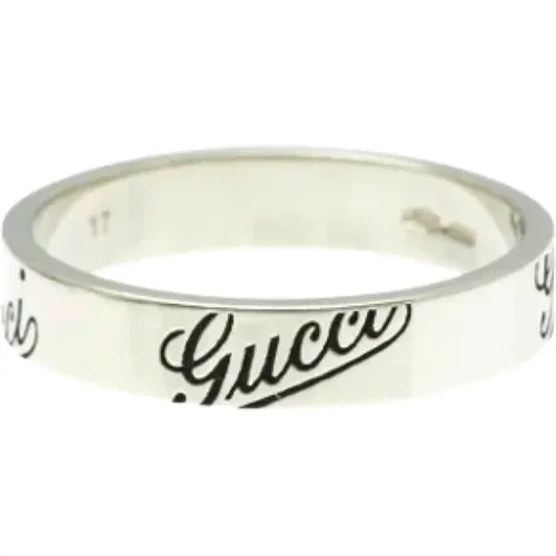 Pre-owned White Gold rings , female, Sizes: ONE SIZE - Gucci Vintage - Modalova