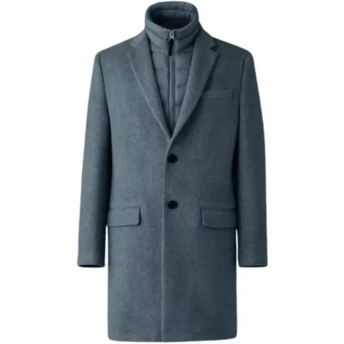 Single-Breasted Coats, male, , Size: XS Skai-Slb 3-in-1 wool coat with removable down liner - Mackage - Modalova