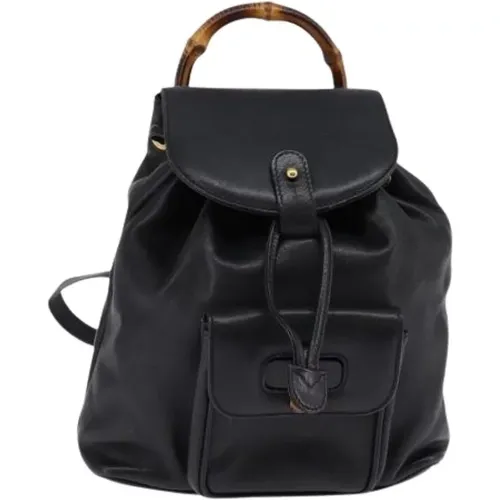 Pre-owned Backpacks, female, , Size: ONE SIZE Pre-owned Leather Backpack - Gucci Vintage - Modalova