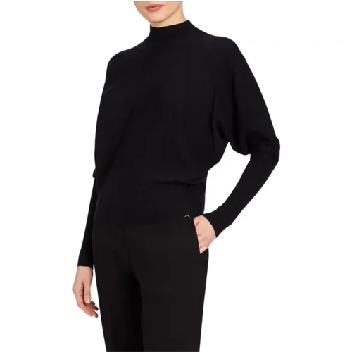 Schwarzer Rollkragenpullover modischer Stil , Damen, Größe: M - ACTITUDE - Modalova