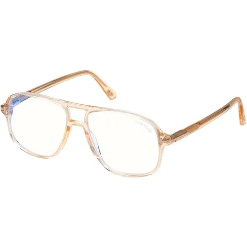 Glasses, unisex, , Size: 56 MM Blue Block Eyewear Frames FT 5737-B - Tom Ford - Modalova