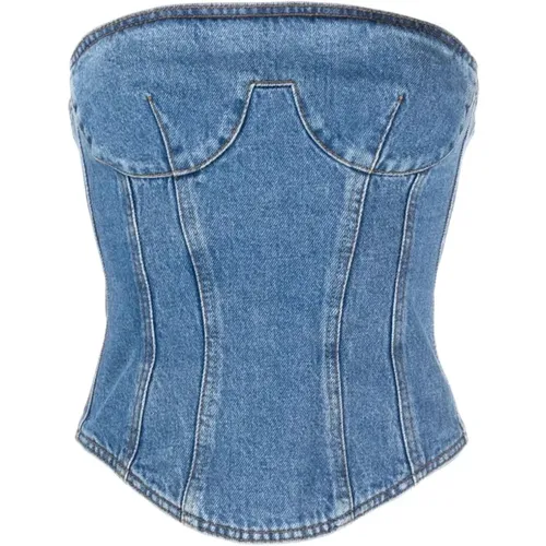 Denim Korsett-Top , Damen, Größe: XS - Magda Butrym - Modalova